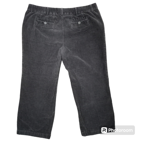 Boden Wide Wale Corduroy Pants Dark Gray Size 18L - Picture 8 of 16